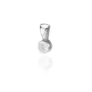 Teemantsilm – valgest kullast ripats teemandiga (0,20 ct)