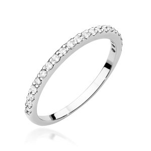 Moderni balto aukso deimantinė juostelė (0,18 ct)