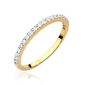 Moderni geltono aukso deimantinė juostelė (0,18 ct)