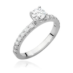 Sužadėtuvių žiedas su užaugintais deimantais (0,64 ct)