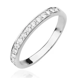 Švytinanti Linija – balto aukso deimantinė juostelė su deimantais (0,20 ct)