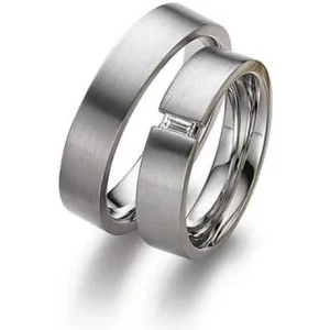 Modern diamond wedding ring – Baguette (0.12 ct)