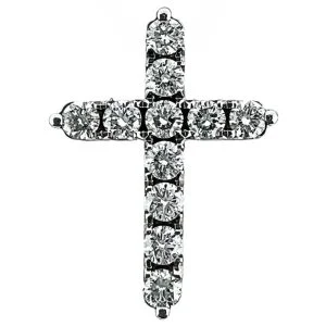 Balto aukso kryželis su deimantais – Išskirtinis (1,70 ct)