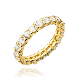 Geltono aukso deimantinė juostelė – Deimantų kelias (1,68 ct)