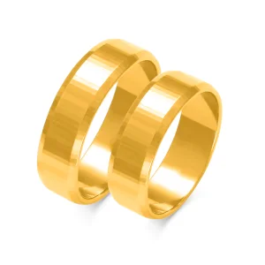 Vestuviniai žiedai – Moderni klasika (6 mm) (pora)