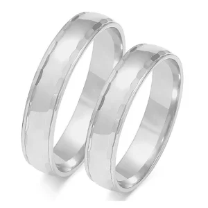 Vestuviniai žiedai – Blizgus Krašteliai (4.5 mm) (pora)