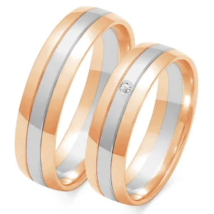 Vestuviniai žiedai – Trys linijos (5 mm) (pora)