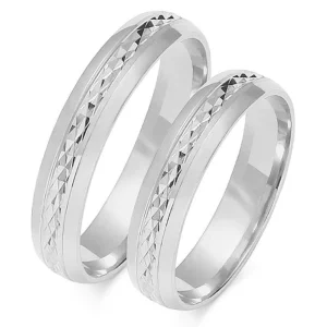Vestuviniai žiedai – Švytintys (4.5 mm) (pora)