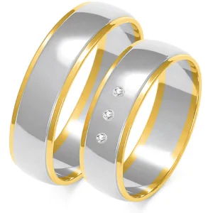 Vestuviniai žiedai - Diamantė (0,03 ct) (6 mm) (pora)