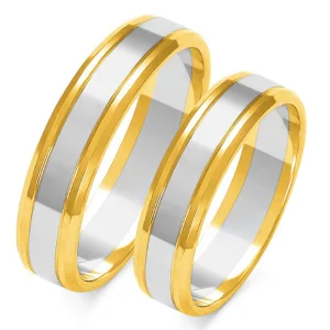 Vestuviniai žiedai – Trys spalvos (5 mm) (pora)
