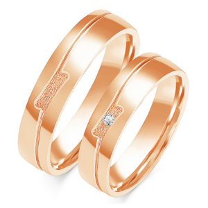 Vestuviniai žiedai - Jūros smėlis (5 mm) (0,015 ct) (pora)