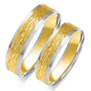 Vestuviniai žiedai – Siūlų raštas (5 mm) (pora)