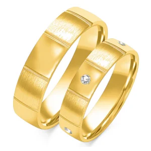 Vestuviniai žiedai – Geometriniai simboliai (5 mm) (pora)