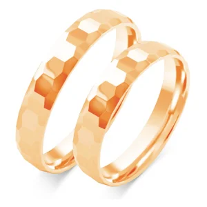 Vestuviniai žiedai – Medžio raštas (4 mm) (pora)