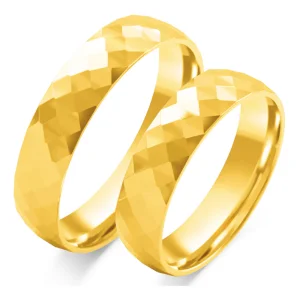 Vestuviniai žiedai – Rombo raštas (5 mm) (pora)