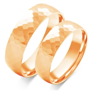 Platūs vestuviniai žiedai – Šviesos simbolis (6 mm) (pora)