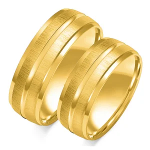 Platūs vestuviniai žiedai – Matiniai (7 mm) (pora)