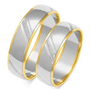 Platūs vestuviniai žiedai – Faktūriški (6 mm) (pora)