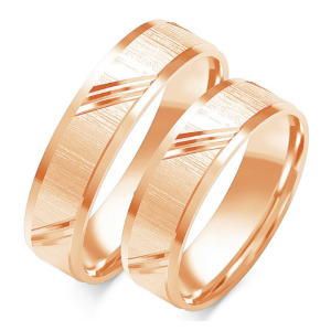 Vestuviniai žiedai – Faktūrinis reljefas (5.5 mm) (pora)