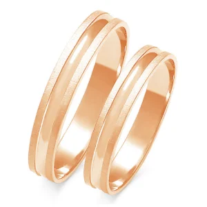 Matiniai vestuviniai žiedai – Šilkiniai (3.5 mm) (pora)
