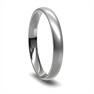 3 mm vestuvinis žiedas iš platinos Court