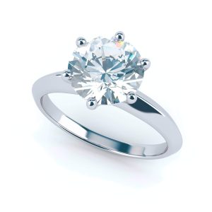 Žiedas su 1 ct Lab Diamond (užaugintu deimantu)