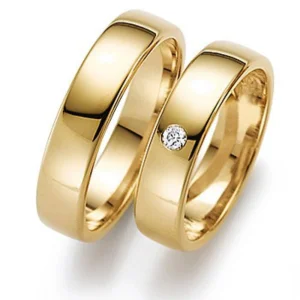 Обручальное кольцо с бриллиантом – Классическая красота (0,05 ct)