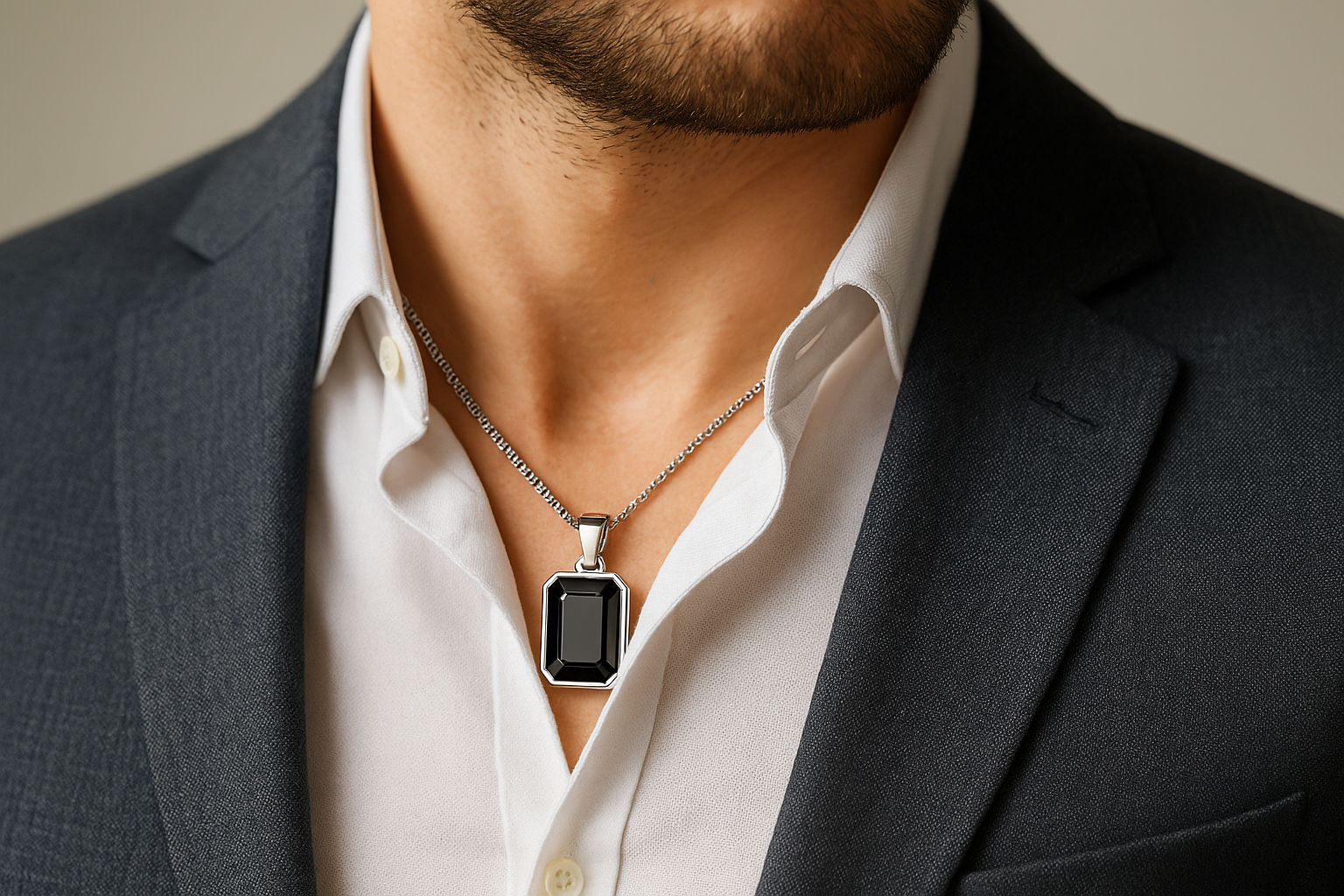 Deimantinė juostelė su juodais deimantais ant vyriškos rankos, tamsiame fone