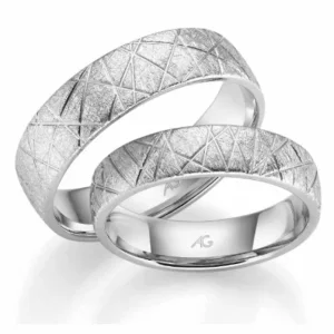Matinis vestuvinis žiedas be deimantu – Raštai VI