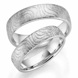 Matinis vestuvinis žiedas be deimantu – Raštai V