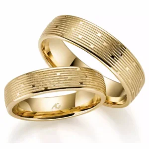 Matinis vestuvinis žiedas be deimantu – Raštai VI