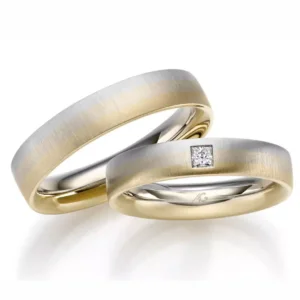 Vestuvinis žiedas su Princess deimantu I (0,10 ct)