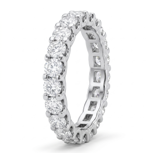 Balto aukso deimantinė juostelė – Deimantų kelias (1,68 ct) žiedas-juostelė balto aukso