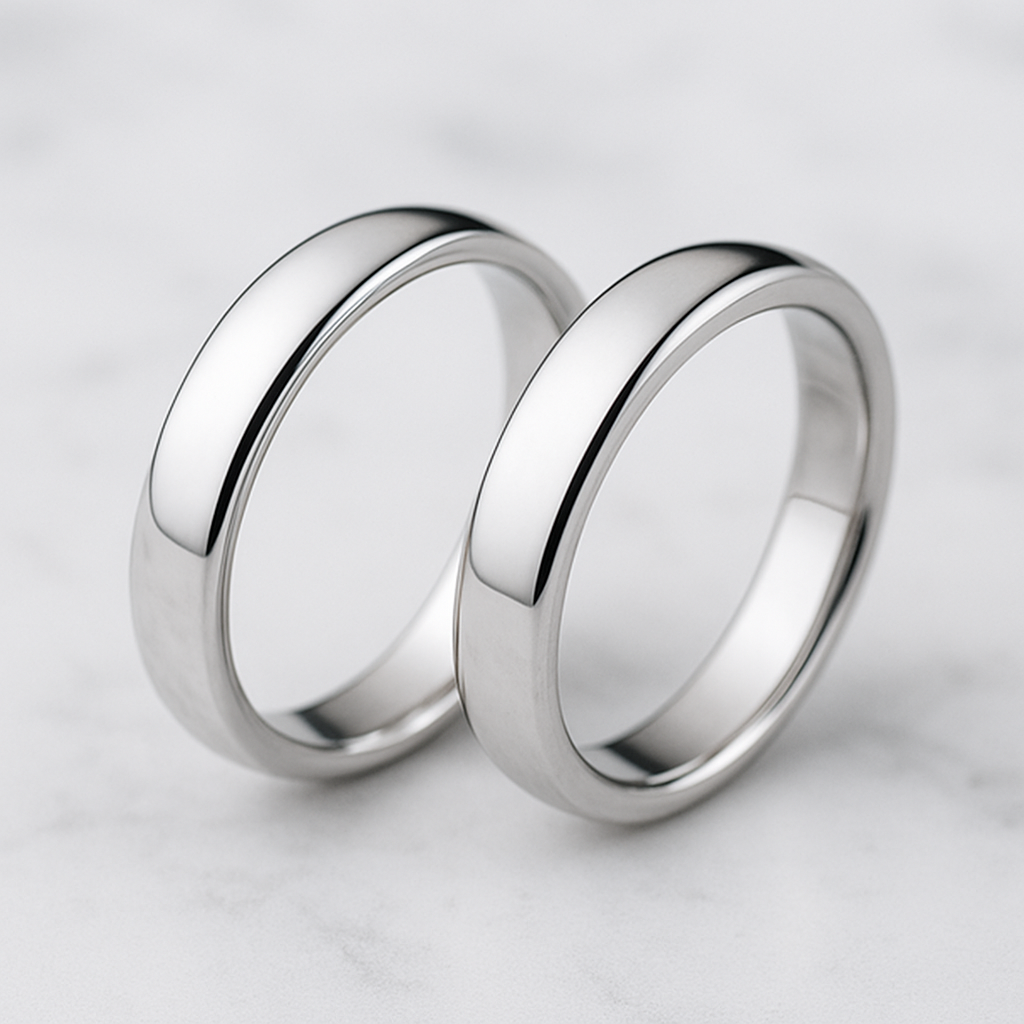 Vestuviniai žiedai - kokios kainos?Balto aukso vestuviniai žiedai su komforto zona