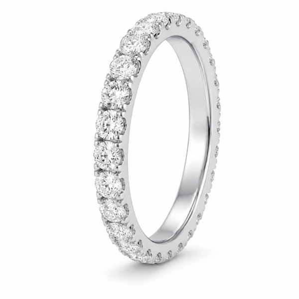 Balto aukso žiedas „Deimantinis tviskesys“ su deimantais (2,49 ct)