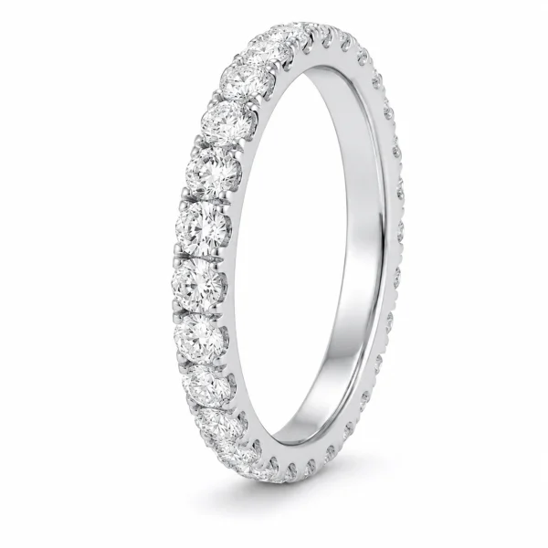 Balto aukso žiedas „Deimantinis tviskesys“ su deimantais (2,49 ct)