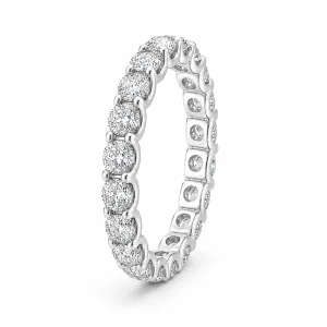 Balto aukso žiedas su deimantais – deimantinė juostelė (2,90 ct)