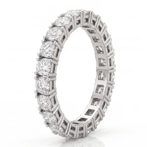 Balto aukso žiedas „Deimantinė linija“ su deimantais (2,89 ct) 2