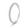 Balto aukso žiedas „Elegantiškas lengvumas“ su deimantais (1,38 ct) balto aukso