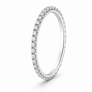 Balto aukso žiedas „Elegantiškas lengvumas“ su deimantais (1,38 ct) balto aukso 2