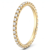 Balto aukso žiedas „Elegantiškas lengvumas“ su deimantais (1,38 ct) geltono aukso
