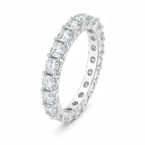 Balto aukso žiedas juostelė „Spindinti akutė“ su deimantais (2,90 ct