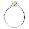 Balto aukso sužadėtuvių žiedas su geltonu deimantu - Forever Yellow (LAB 0,15 ct) 3
