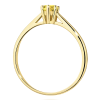 Geltono aukso sužadėtuvių žiedas su geltonu deimantu - Forever Yellow (LAB 0,15 ct) 3