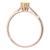 Raudono aukso sužadėtuvių žiedas su geltonu deimantu - Forever Yellow (LAB 0,15 ct) 3