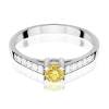 Balto aukso sužadėtuvių žiedas su geltonu deimantu – Modern Yellow (LAB 0,42 ct) 2