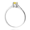 Balto aukso sužadėtuvių žiedas su geltonu deimantu – Modern Yellow (LAB 0,42 ct) 3
