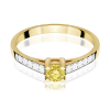 Geltono aukso sužadėtuvių žiedas su geltonu deimantu – Modern Yellow (LAB 0,42 ct) 2