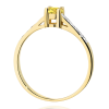 Geltono aukso sužadėtuvių žiedas su geltonu deimantu – Modern Yellow (LAB 0,42 ct) 3