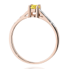 Raudono aukso sužadėtuvių žiedas su geltonu deimantu – Modern Yellow (LAB 0,42 ct) 3